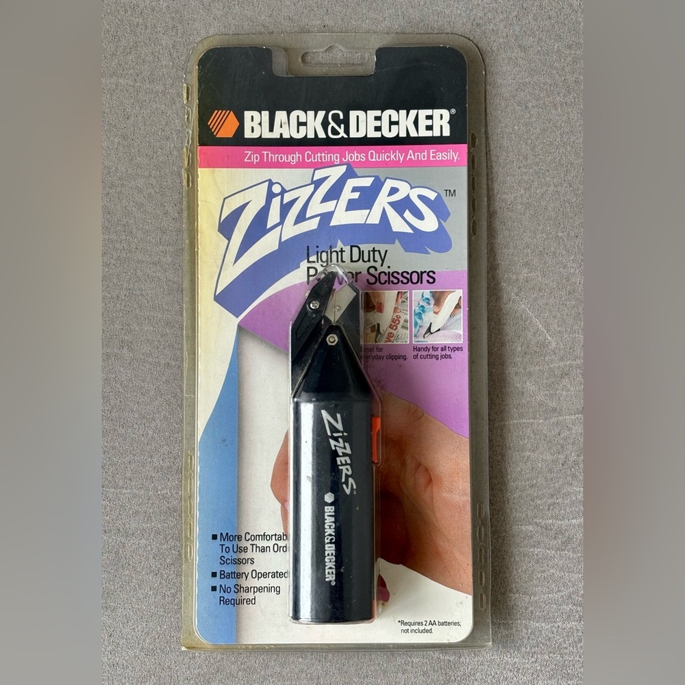 NOS Black & Decker Zizzers Light Duty Power Scissors Purple